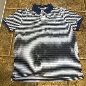 White and blue Ralph Lauren polo